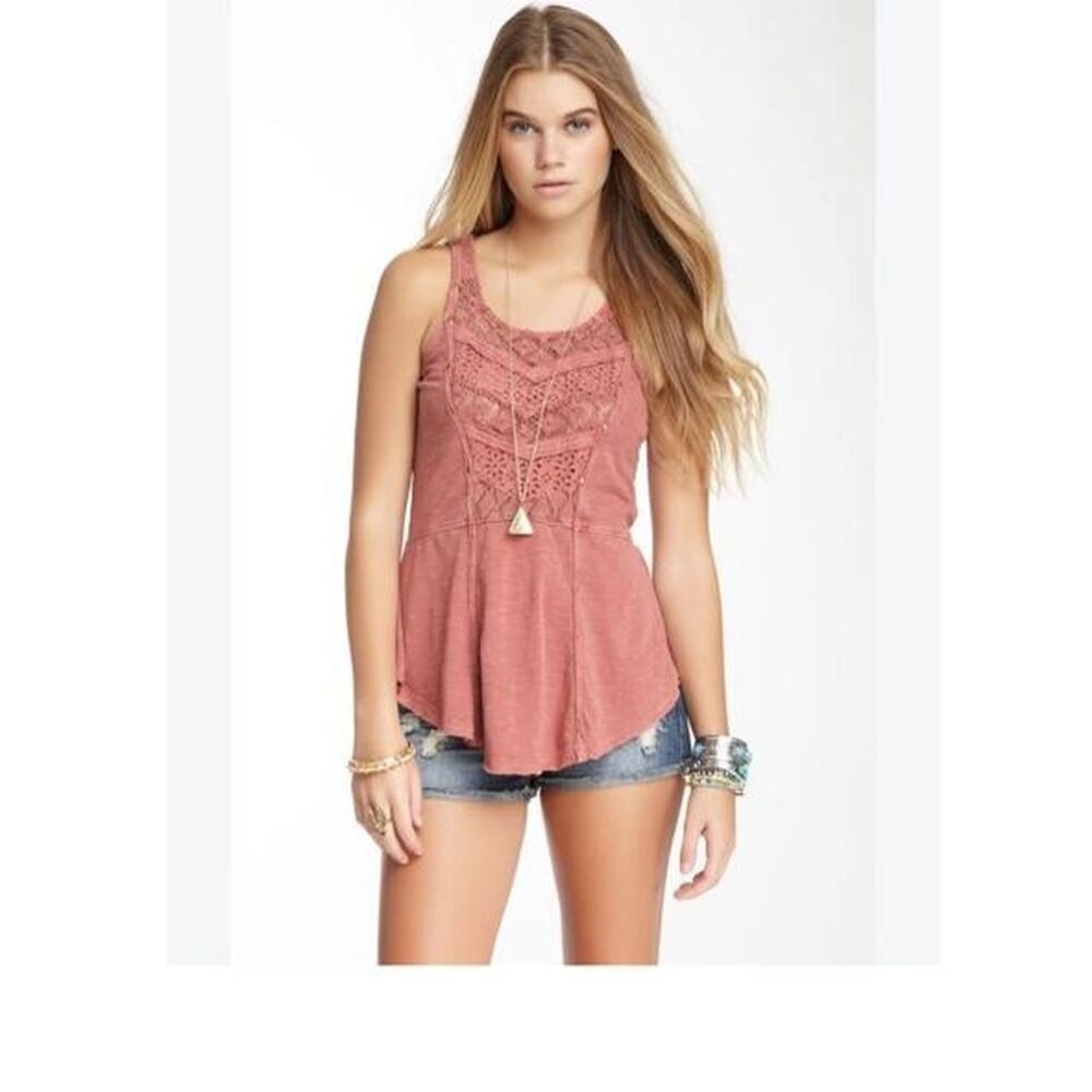 Free-people Women's Pink and Orange Vest